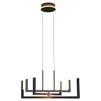 Люстра подвесная LED LSP-7009 Lussole белая на 7 ламп, основание чёрное в стиле современный хай-тек Люстра подвесная LED LSP-7009 Lussole белая на 7 ламп, основание чёрное в стиле современный хай-тек